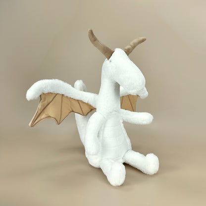 cute white dragon plush toy
