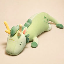 Mint Green Lovely Herbivore Dragon Plush on a Beige Studio Background