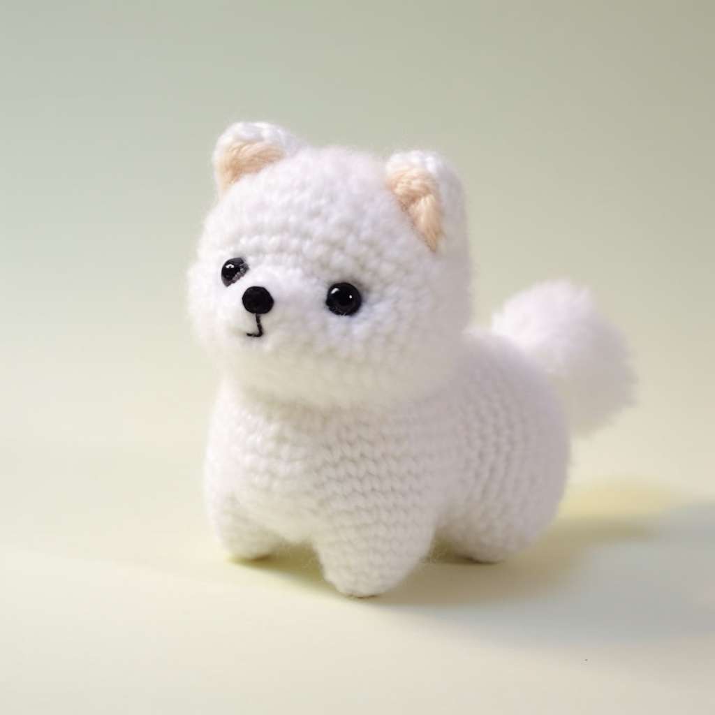 lovely white dog stuffed animal