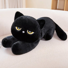 Cute Sleepy Black Cat Plush Pillow