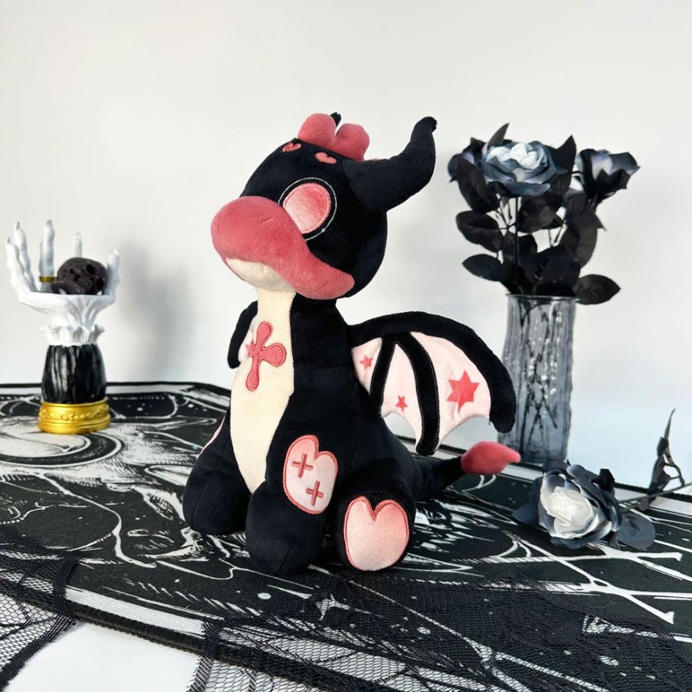 goth style Magic Fire Dragon Plush