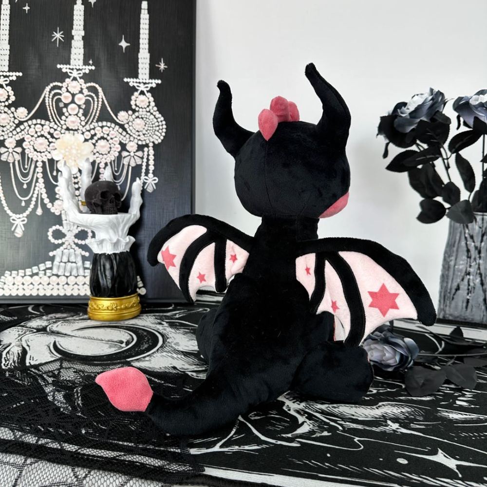 Goth Style Magical Fire Dragon Stuffed Toy