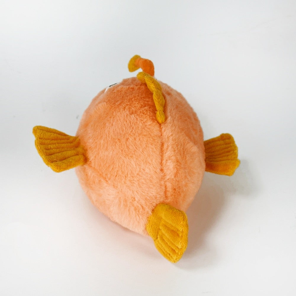 Cartoon Orange Anglerfish Plush Toy
