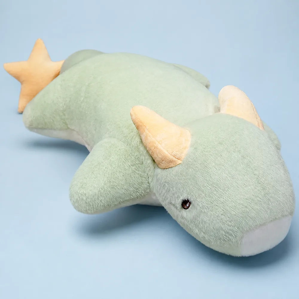 Mint Green Kawaii Dragon Plush - Front View