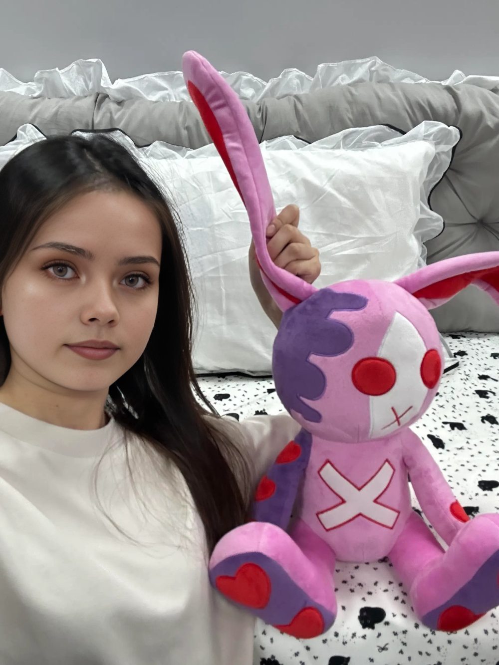 Moody Purple Rose Emo Bunny Stuffed Animal Moody Purple Rose Emo Bunny Stuffed Animal