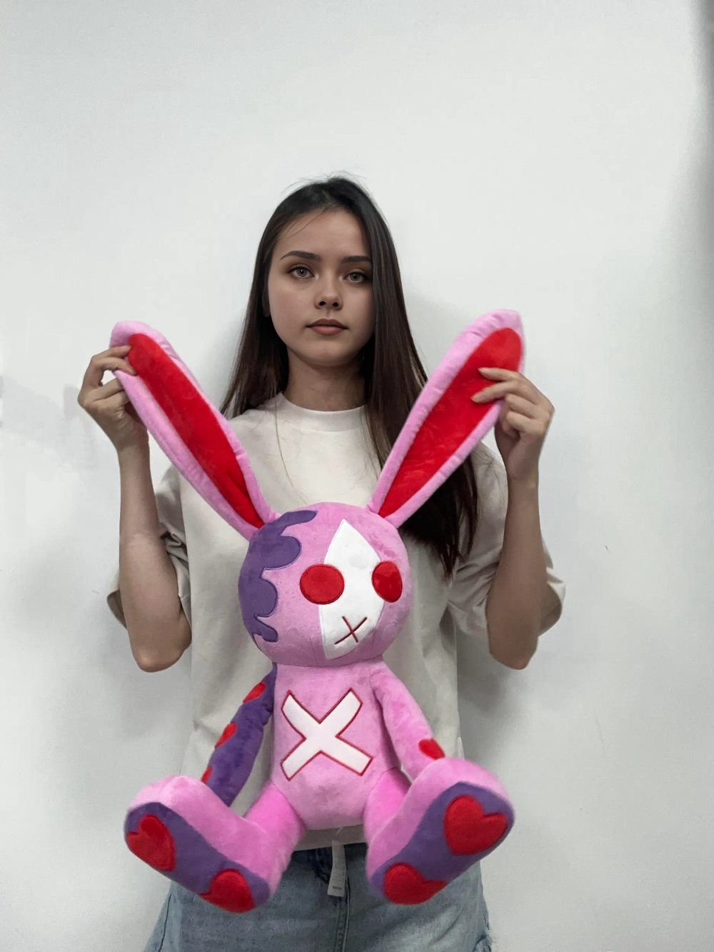 Moody Purple Rose Emo Bunny Stuffed Animal