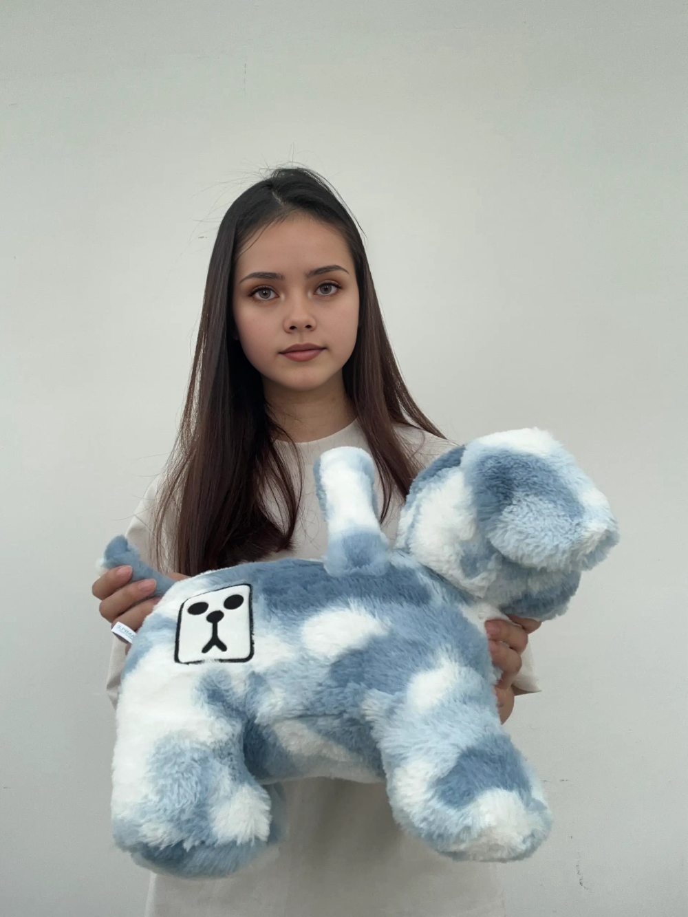 Blue Goth Skeleton Puppy Plush Handbag