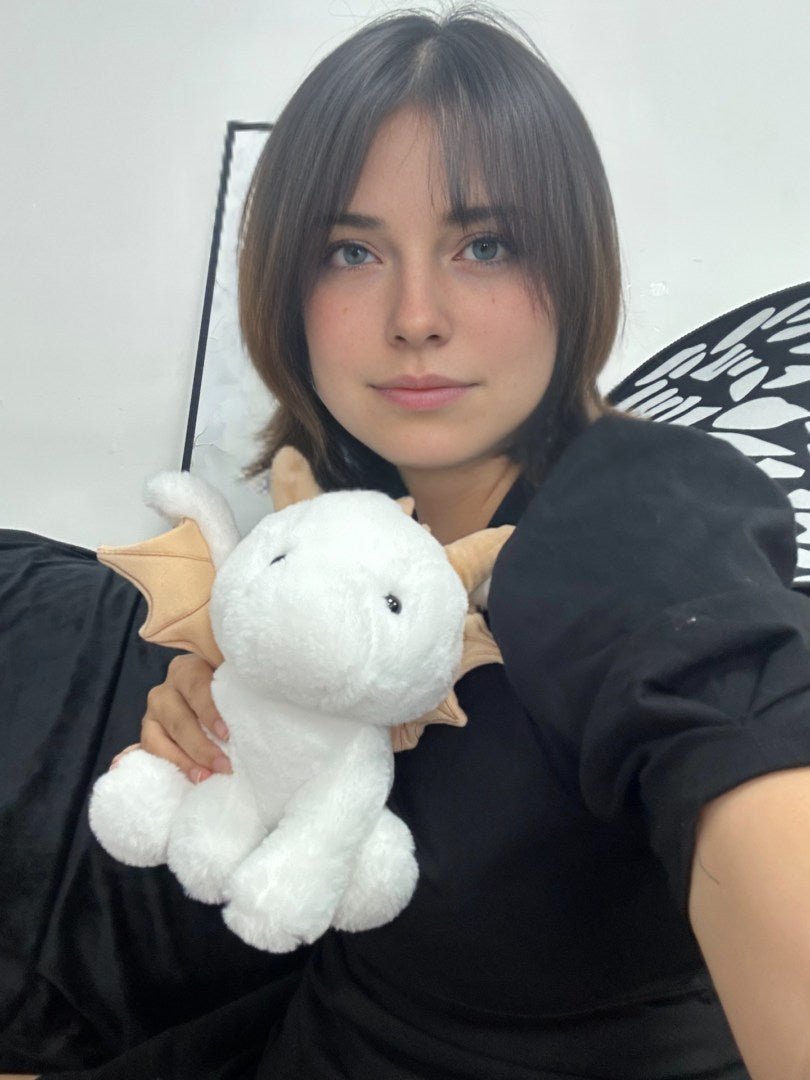Cute White Baby Dragon Stuffed Animal