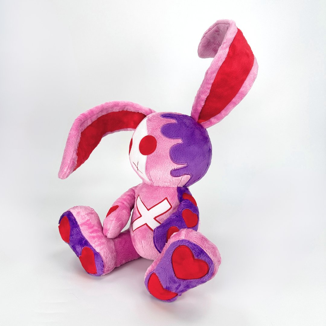 emo pink purple bunny stuffed animal