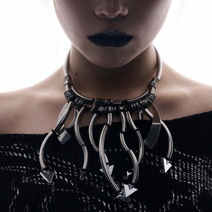 Punk Mechanical Multi-Arrow Choker (Men's/Women's)