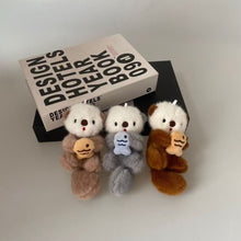 Cute Otter with Fish Plush Keychain