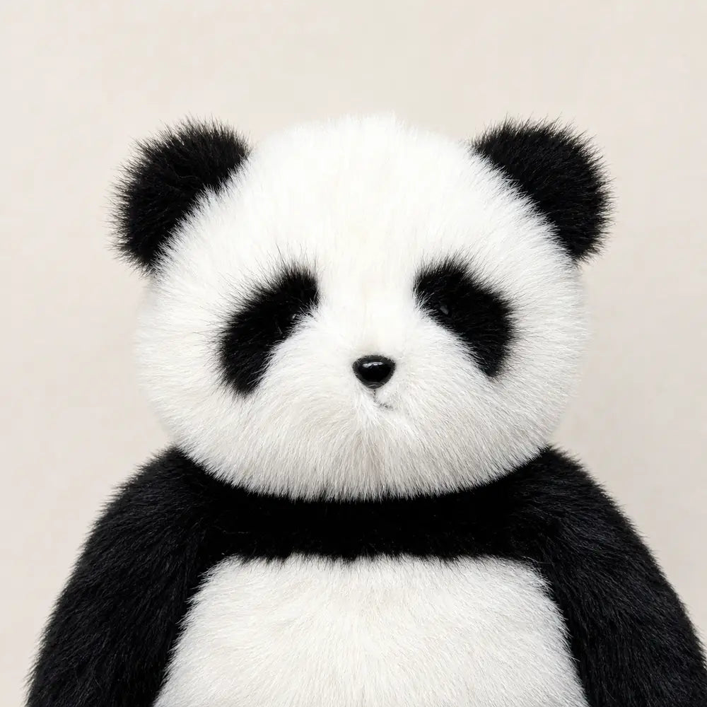 Giant Fuzzy Panda Plush – Faux Rabbit Fur Face Detail