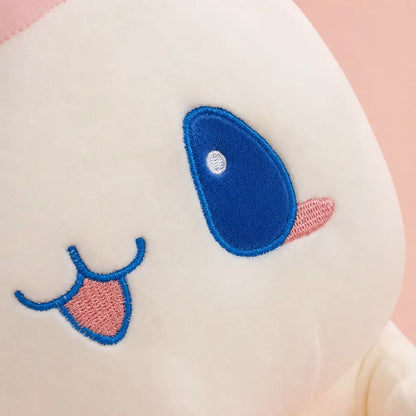 Pastel Heart Unicorn Plush Embroidered Face Detail