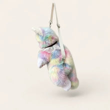 Pastel Rainbow Cat Plush Shoulder Bag Side Profile