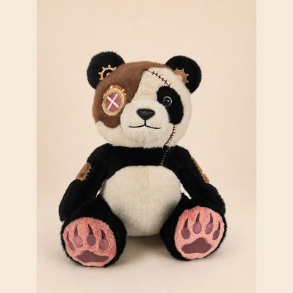 Steampunk Panda Stuffed Animal - Front View