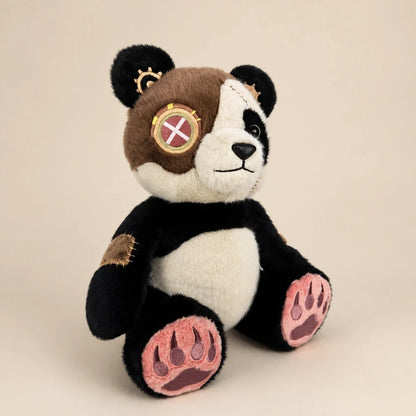 Steampunk Panda Stuffed Animal - Three Quarter View