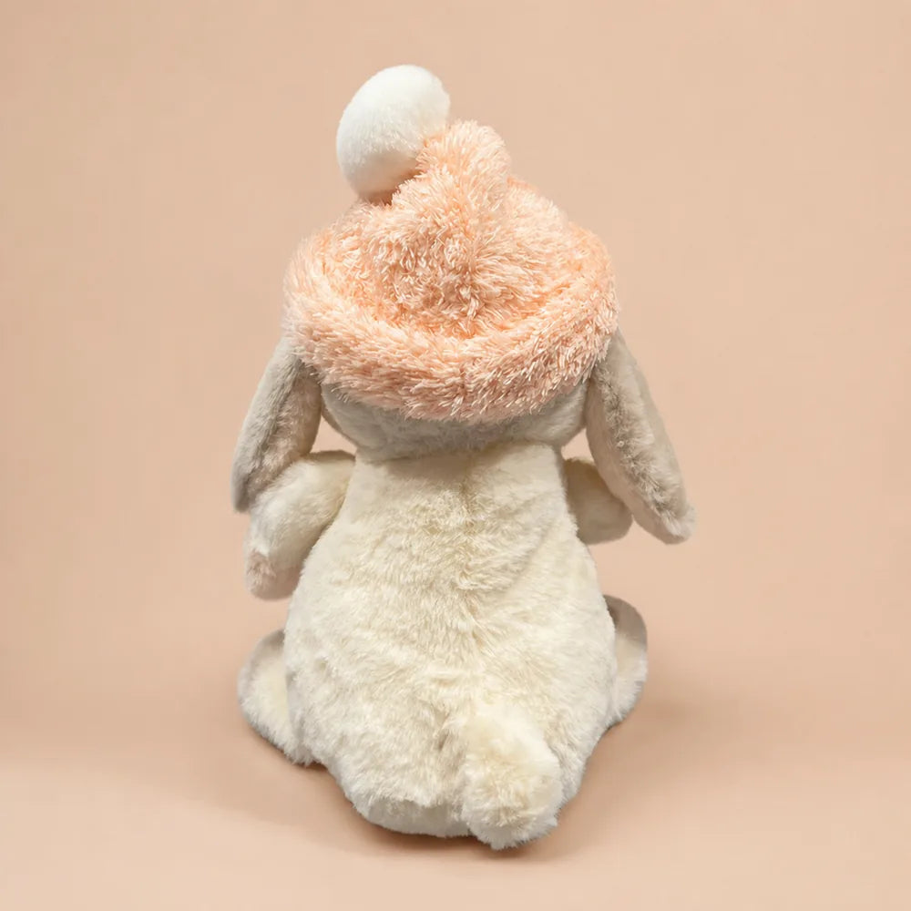 Peach Pom-Pom Bunny Plush - Back View