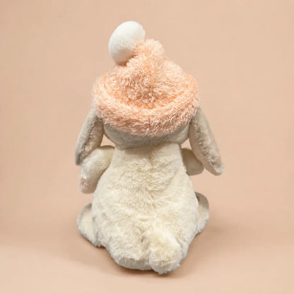 Peach Pom-Pom Bunny Plush - Back View