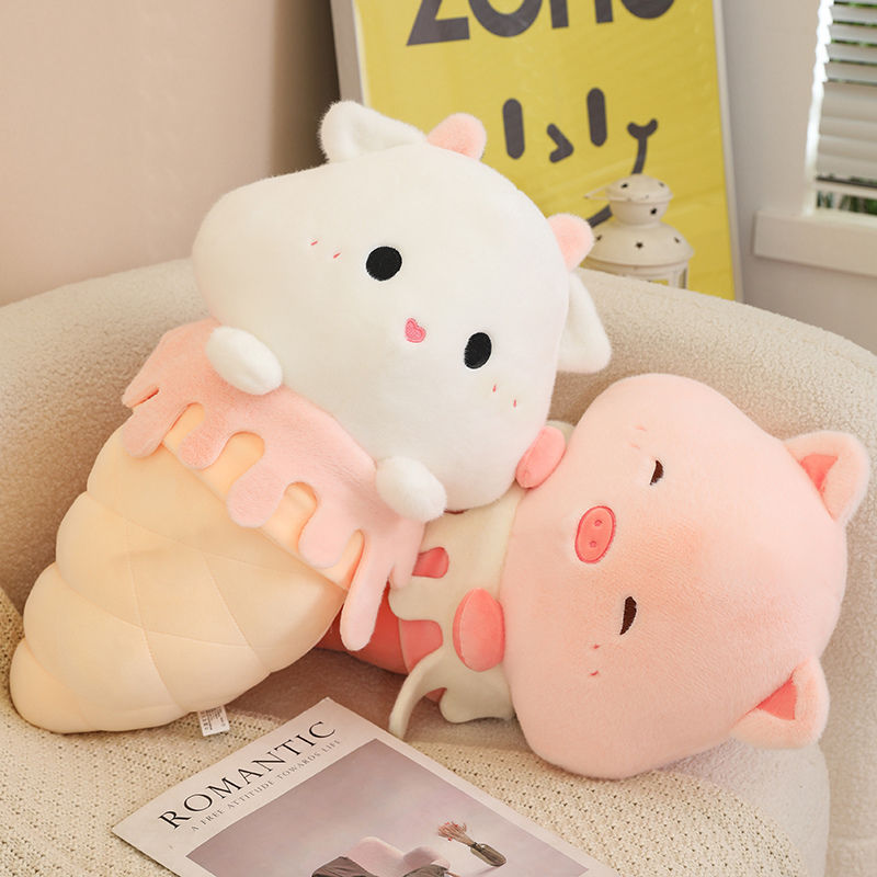 Pig and sheep icecream pillow