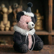 Goth Pink and Black Bear with Hat