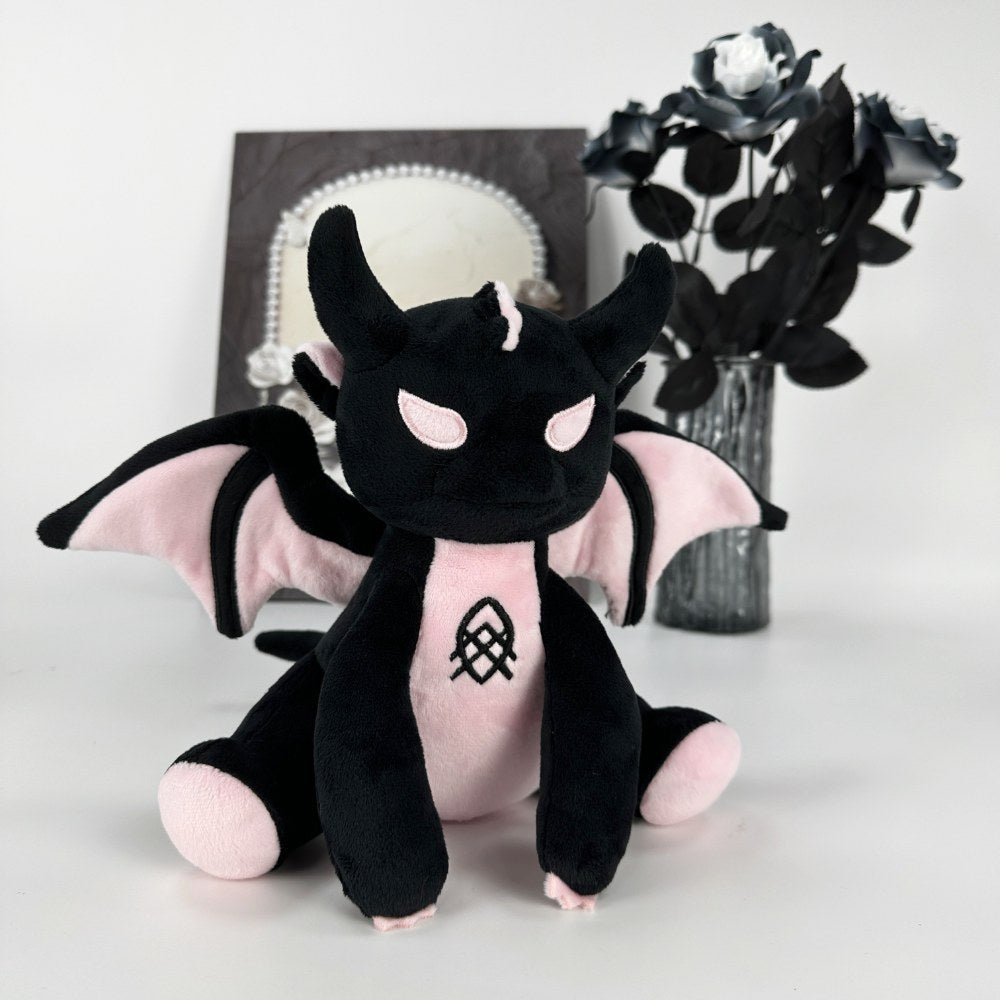 Goth Black And Pink Baby Dragon Stuffed Animals
