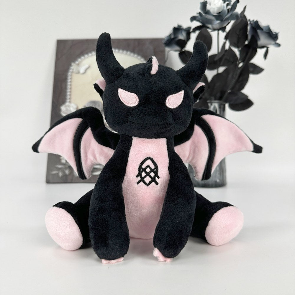 Goth Black And Pink Baby Dragon Stuffed Animals