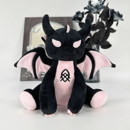 Goth Black And Pink Baby Dragon Stuffed Animals
