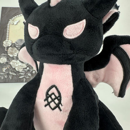 Goth Black And Pink Baby Dragon Stuffed Animals