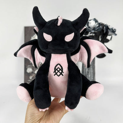 Goth Black And Pink Baby Dragon Stuffed Animals