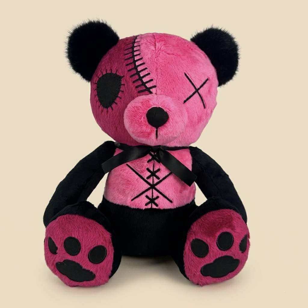 Emo Split Face Teddy Bear