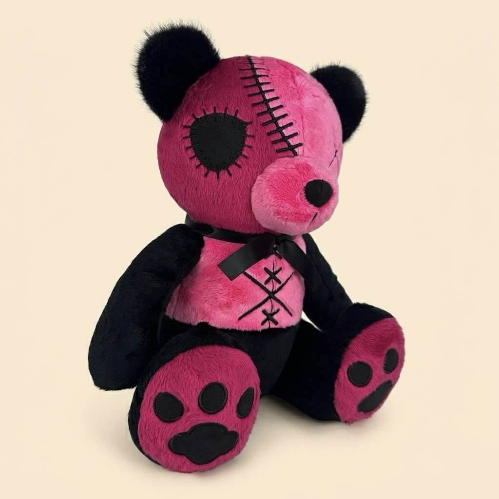 Emo Split Face Teddy Bear