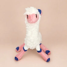 Pink and Blue Legged Alpaca Plush Front View