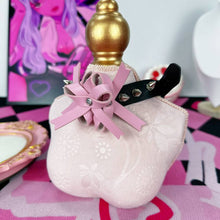 Sweet & Edgy Punk Spiked Pink Ribbon Leather Choker