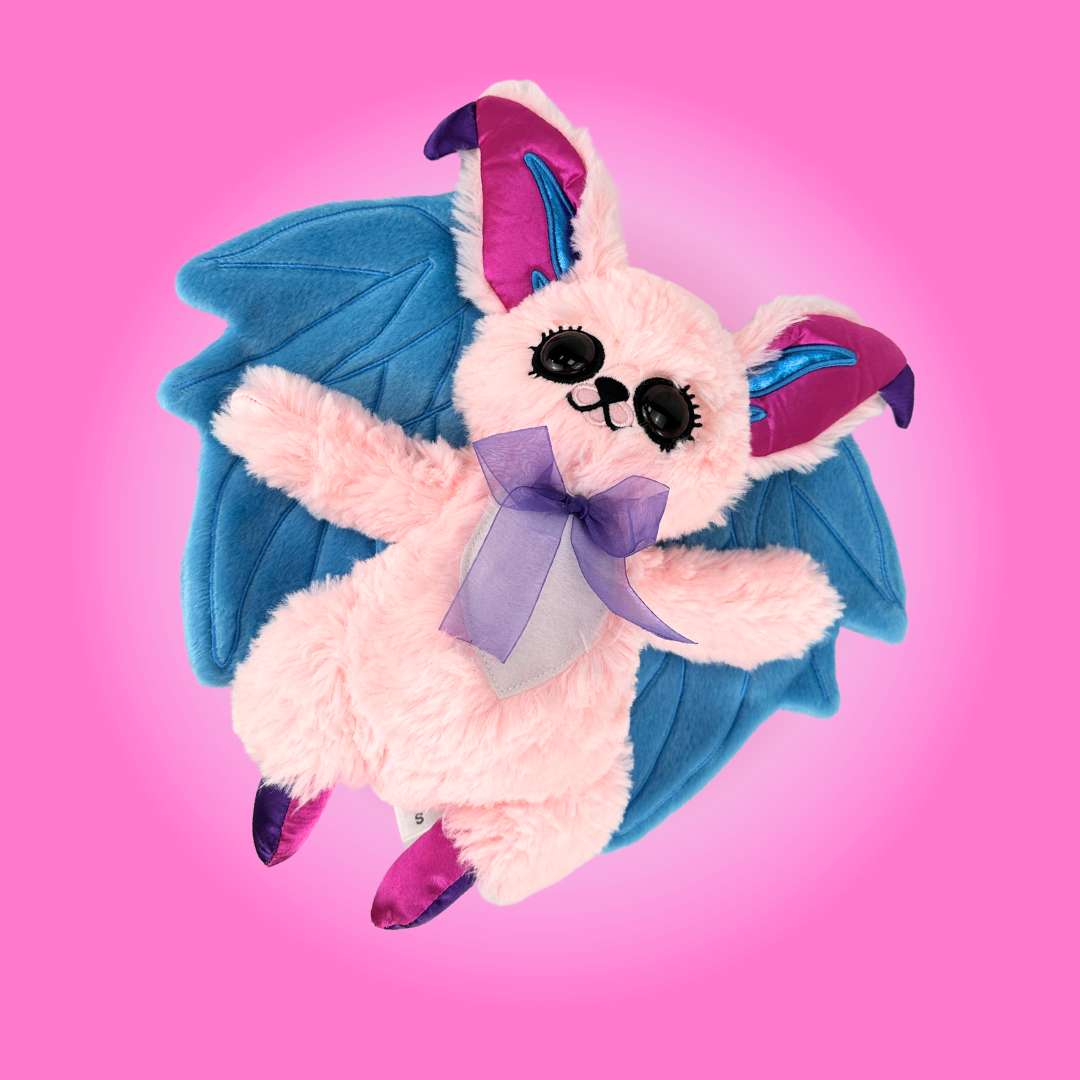 Pink bat clearance stuffed animal