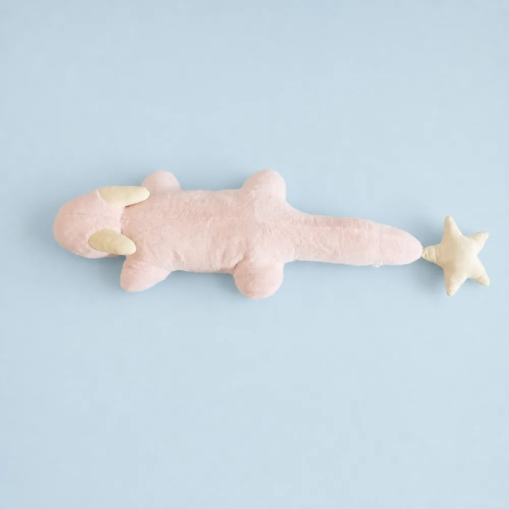 Pink Kawaii Dragon Plush - Full Length Top View