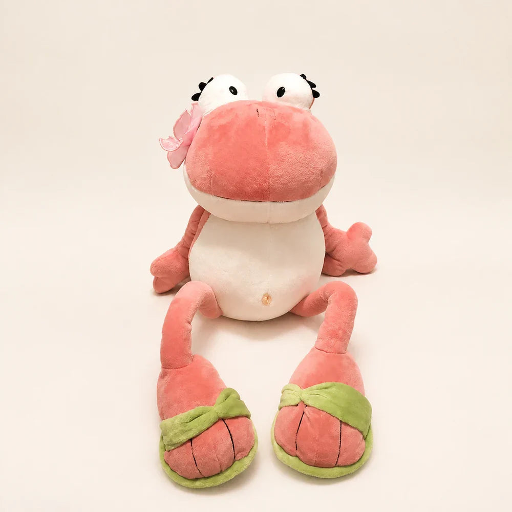 Pink Frog Plush Toy - Front View