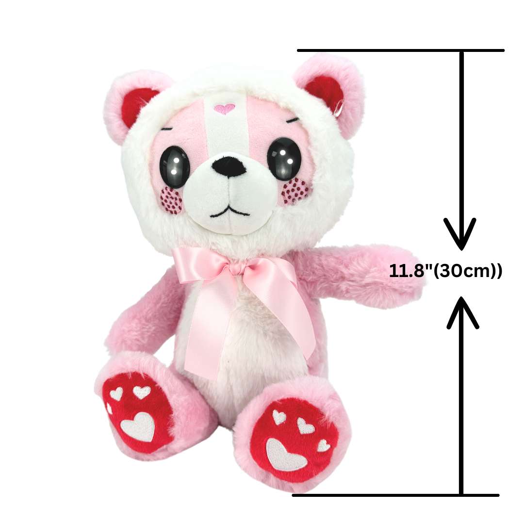 kawaii pink bear plush
