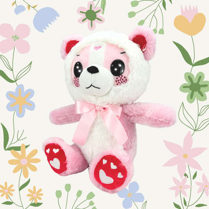 kawaii pink bear plush