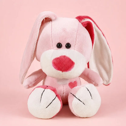 Pink Love Bunny Plush - Studio Front View