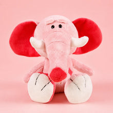 Pink Love Elephant Plush - Studio Front View