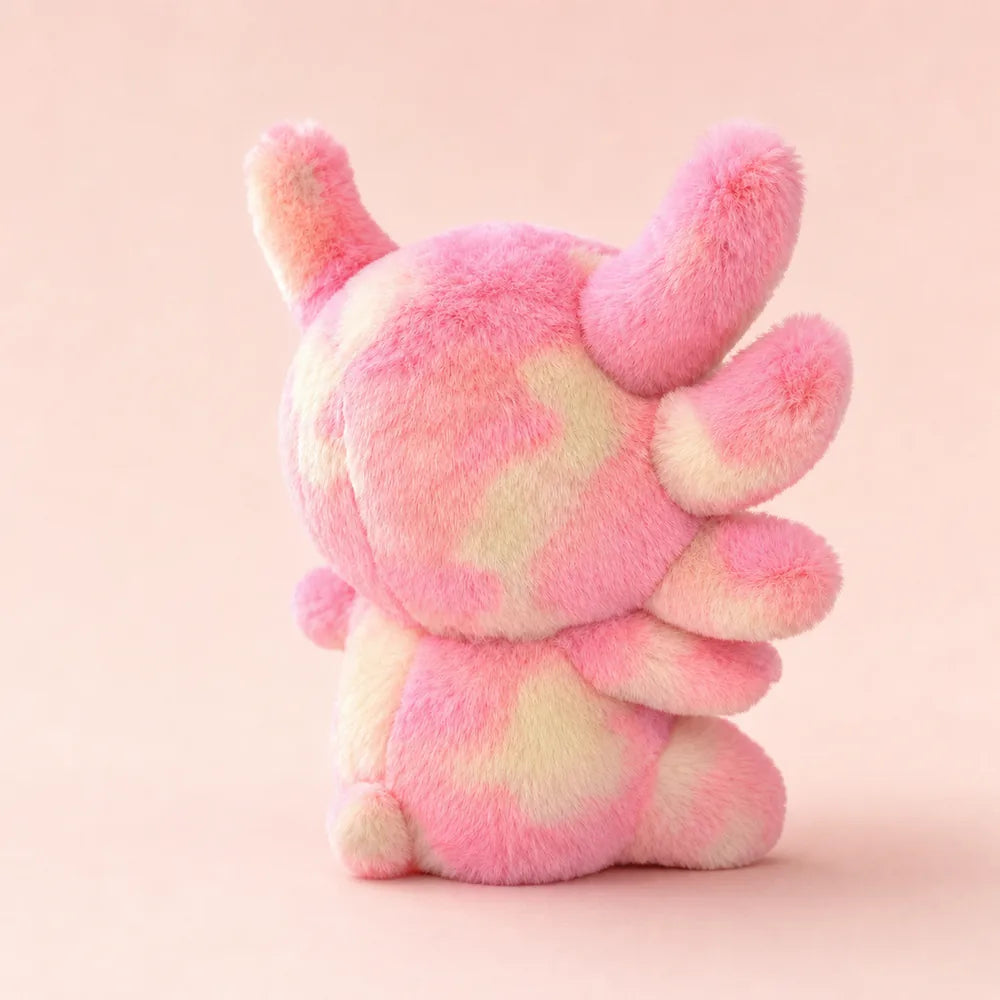 Pink Pastel Dragon Plush Side Back Studio View