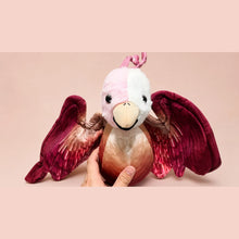 Pink Phoenix Plush - Front View on Warm Blush Studio Background