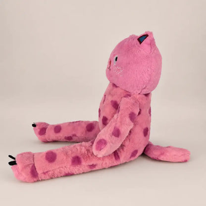 Cute Polka Dot Cat Stuffed Animal - side