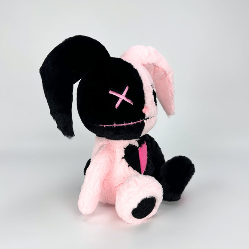 Goth Voodoo, Pink and Black Bunny Plush, a toy brings happiness and wonder,  profile