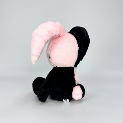 Goth Voodoo, Pink and Black Bunny Plush, a toy brings happiness and wonder,  rear view