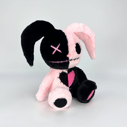 Goth Voodoo, Pink and Black Bunny Plush, a toy brings happiness and wonder,  profile