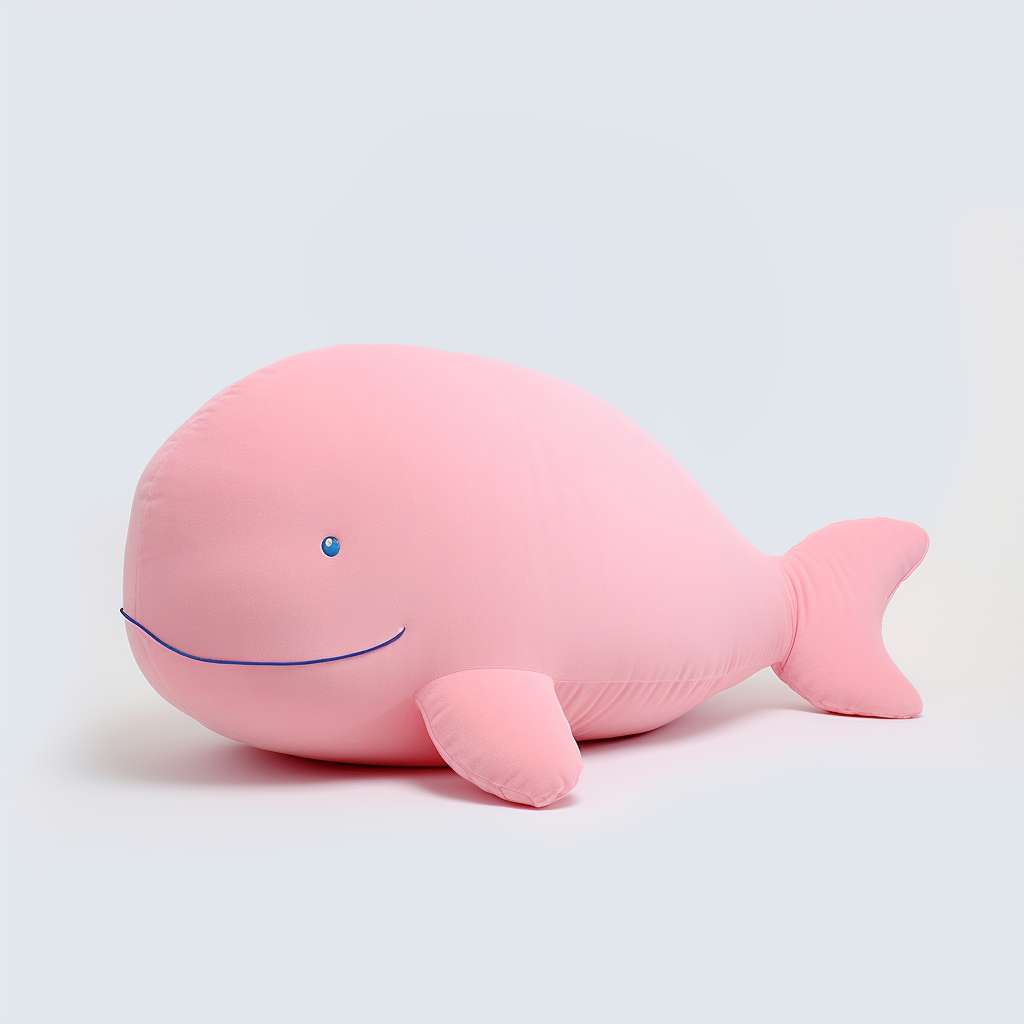 Cute Weighted Pink Whale Plush Cooling Fabric