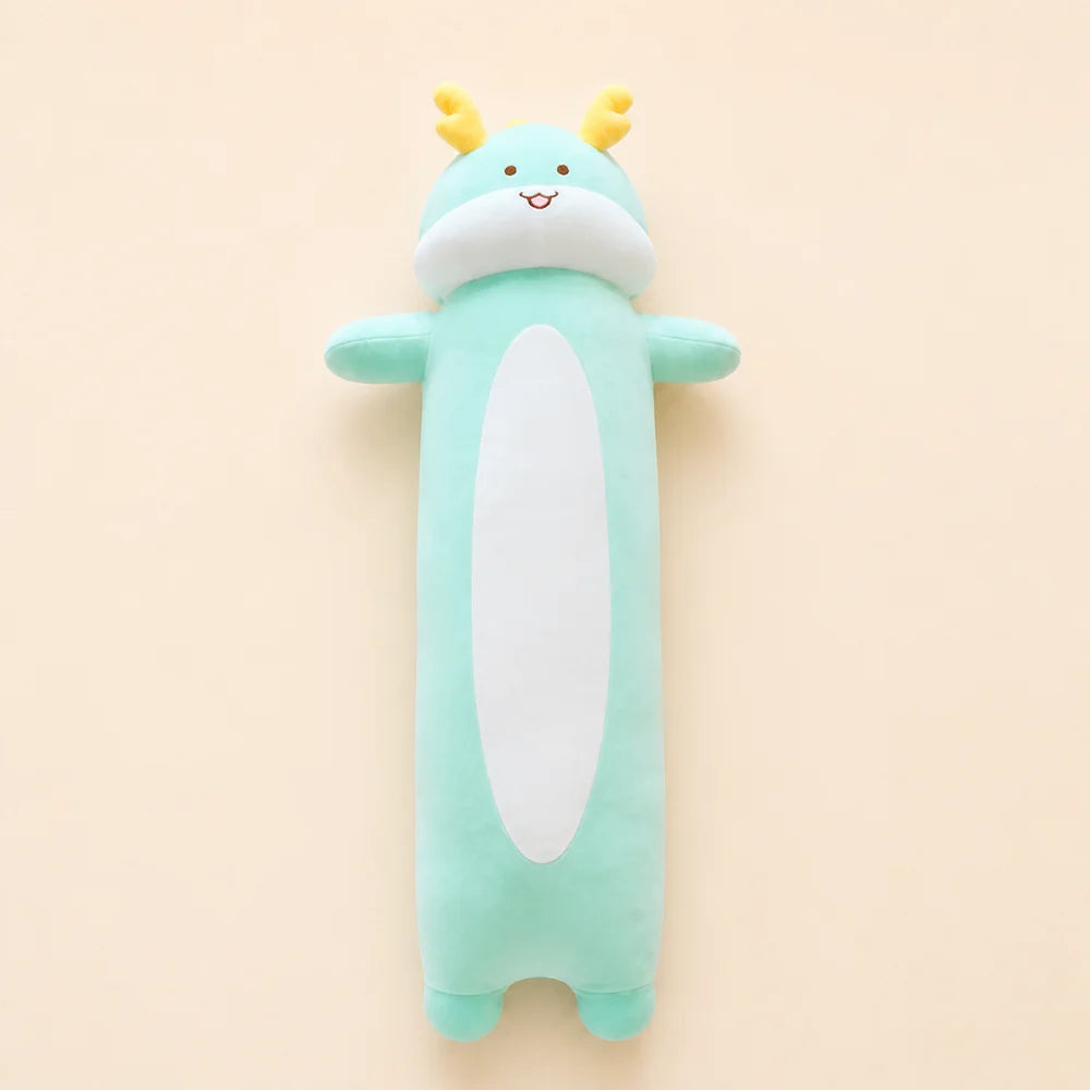 Mint Green Long Dragon Plush - Front View