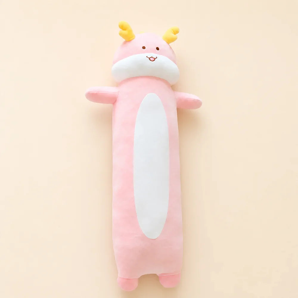 Pink Long Dragon Plush - Front View