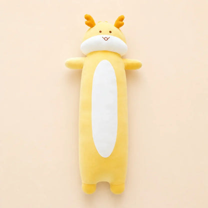 Yellow Long Dragon Plush - Front View